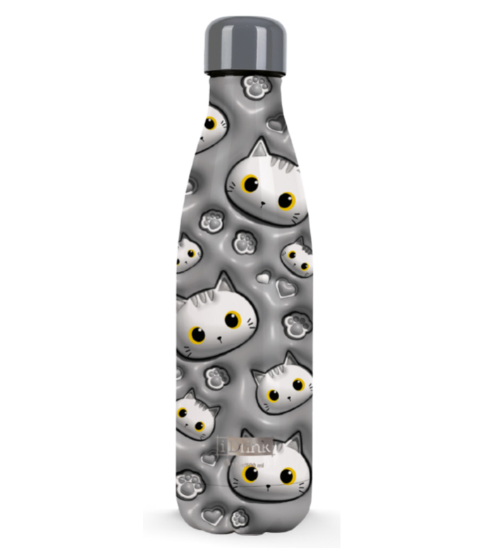 Borraccia Termica 500 ml WHITE CAT 3D