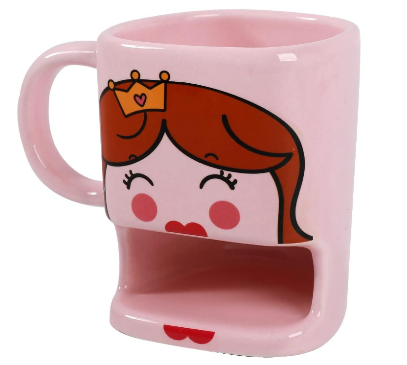 Tazza in ceramica Porta biscotti 250ml PRINCIPESSA