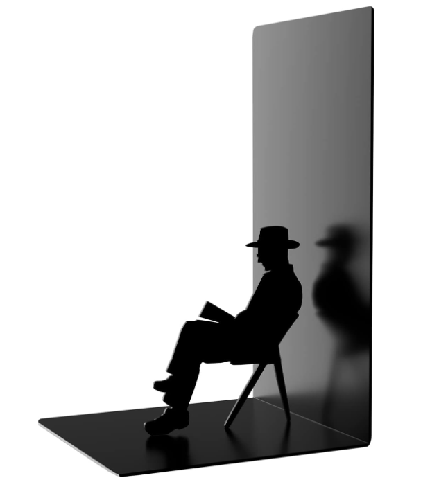 Fermalibri metallo READING MAN
