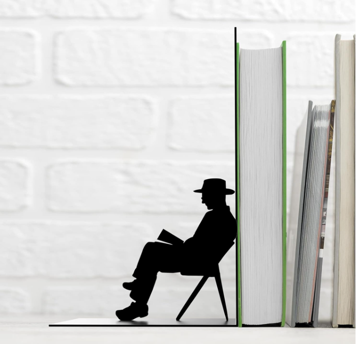 Fermalibri metallo READING MAN