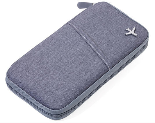 Portadocumenti da viaggio/carte di credito/passaporto Grigio