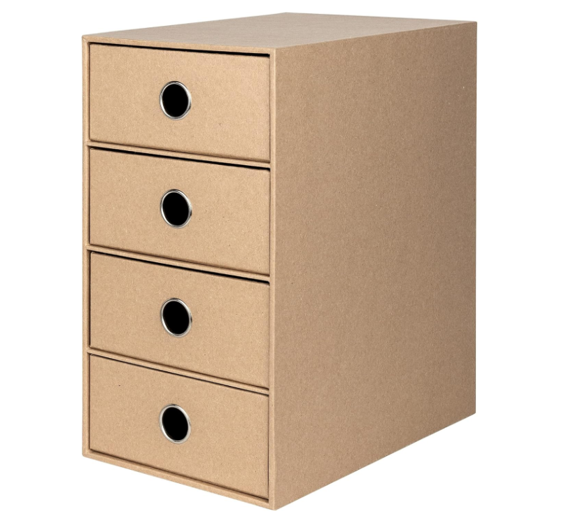 Box archivio 4 cassetti SOHO 175x310x250 Kraft avana