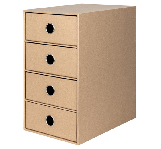 Box archivio 4 cassetti SOHO 175x310x250 Kraft avana