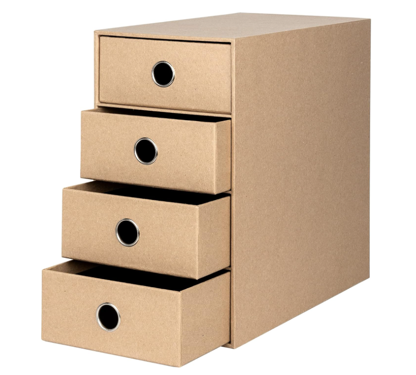 Box archivio 4 cassetti SOHO 175x310x250 Kraft avana
