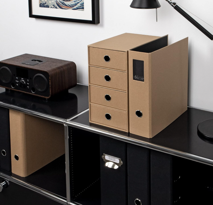 Box archivio 4 cassetti SOHO 175x310x250 Kraft avana