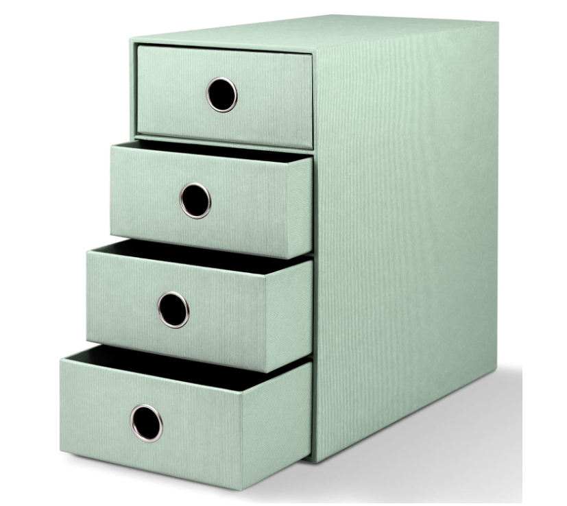 Box archivio 4 cassetti SOHO 175x310x250 Menta/mint