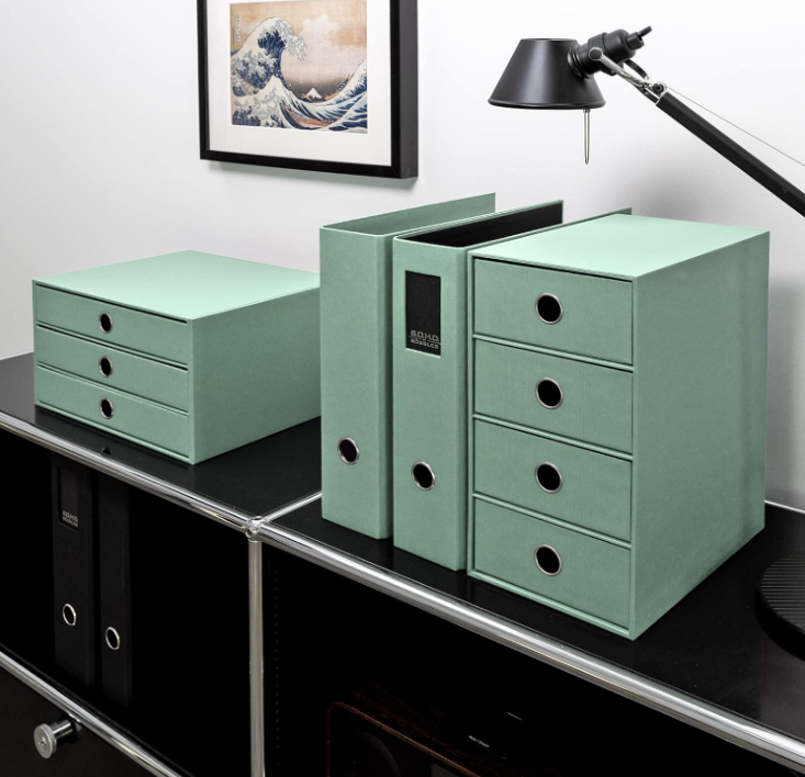 Box archivio 4 cassetti SOHO 175x310x250 Menta/mint