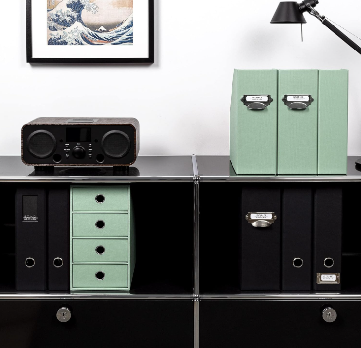 Box archivio 4 cassetti SOHO 175x310x250 Menta/mint