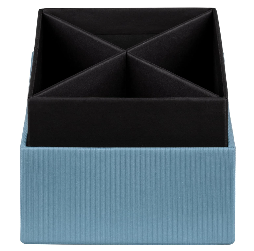 Cubo portapenne SOHO 86x86x100mm denim blu