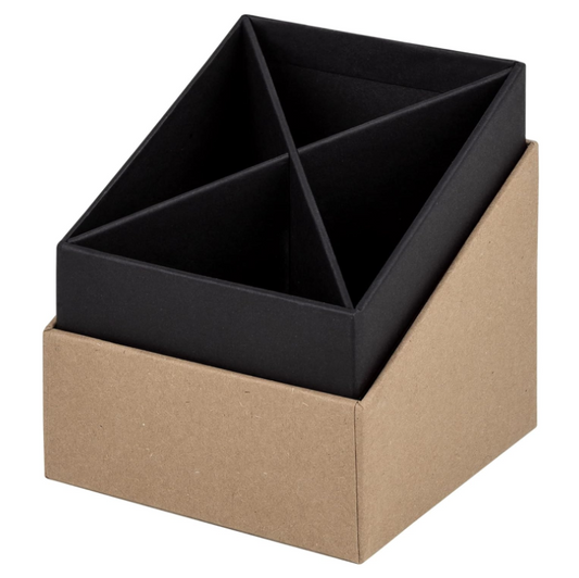 Cubo portapenne SOHO 86x86x100mm Kraft avana