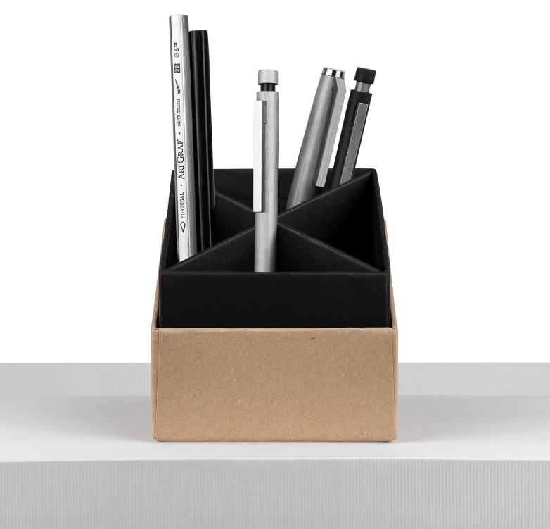 Cubo portapenne SOHO 86x86x100mm Kraft avana