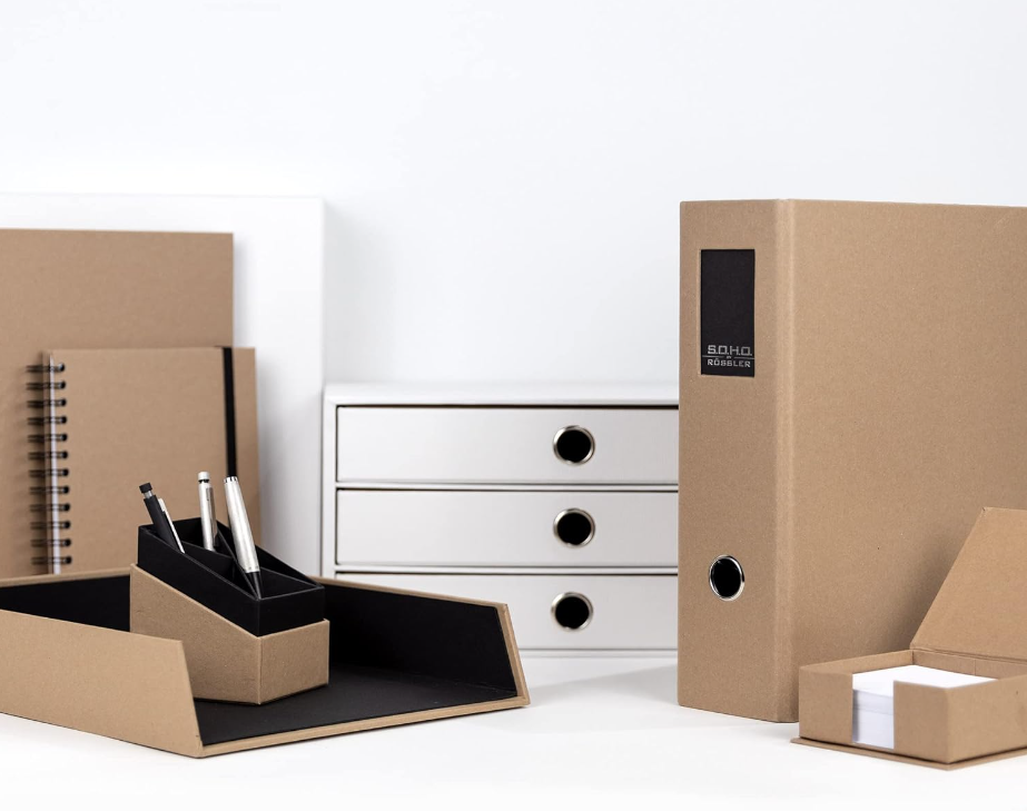 Cubo portapenne SOHO 86x86x100mm Kraft avana