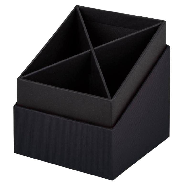 Cubo portapenne SOHO 86x86x100mm Nero