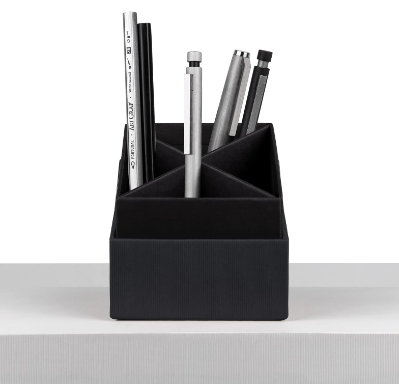 Cubo portapenne SOHO 86x86x100mm Nero