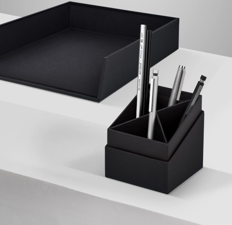 Cubo portapenne SOHO 86x86x100mm Nero