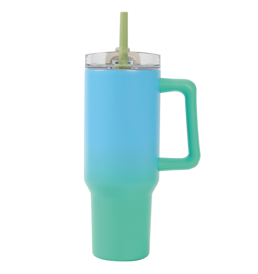 Borraccia Termica con manico 1200 ml Sfumata Verde/Azzurro