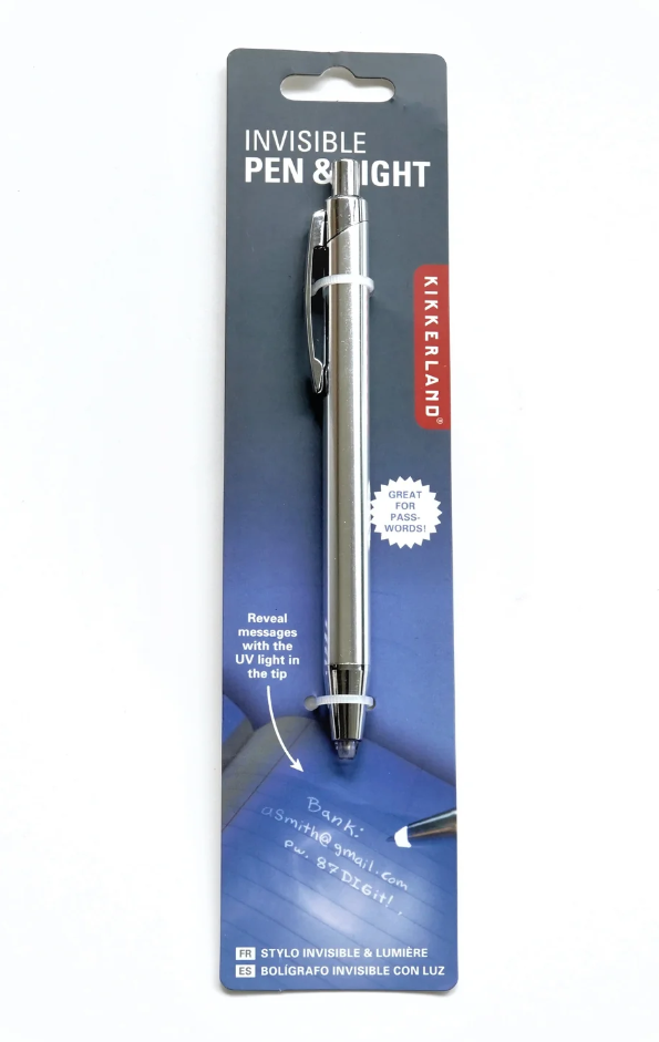 Penna invisibile con luce ultravioletta