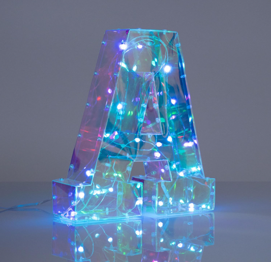 Lampada a LED USB Multicolore - Lettera "A"