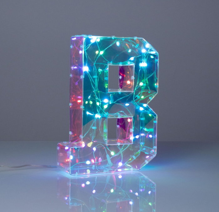 Lampada a LED USB Multicolore - Lettera "B"