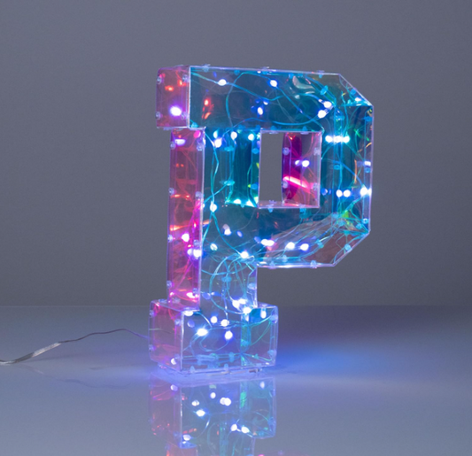 Lampada a LED USB Multicolore - Lettera "P"