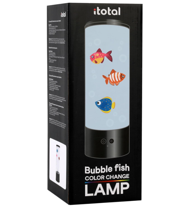 Lampada con pesci cambia colore rotonda 30 cm