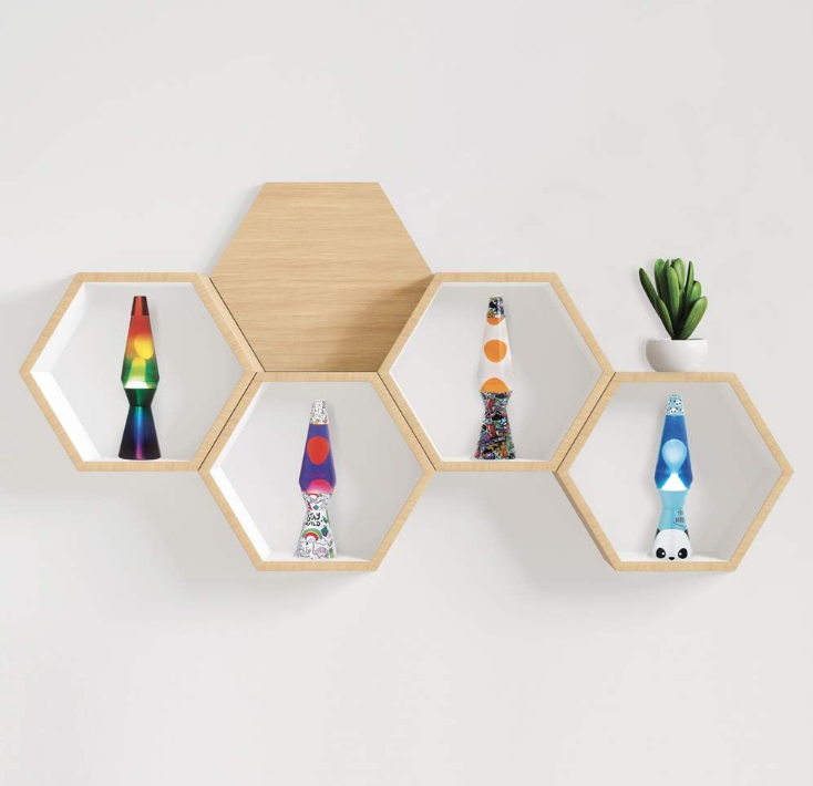 Lampada Lava 36 cm UNICORNO liquido Viola e cera Rosa