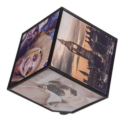 Portafoto a cubo Rotante 360°