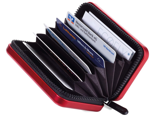 Porta carte di credito/Biglietti da visita VALIGIA ROSSO