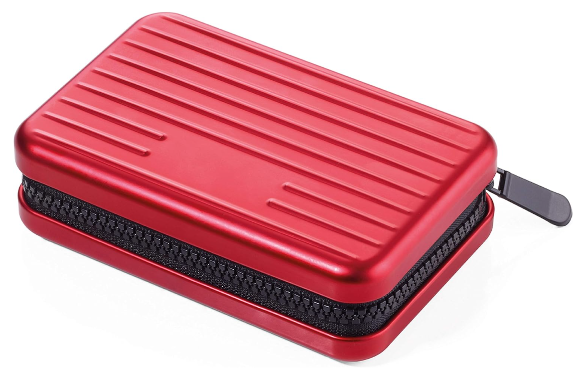 Porta carte di credito/Biglietti da visita VALIGIA ROSSO