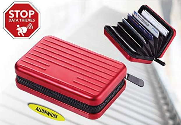 Porta carte di credito/Biglietti da visita VALIGIA ROSSO