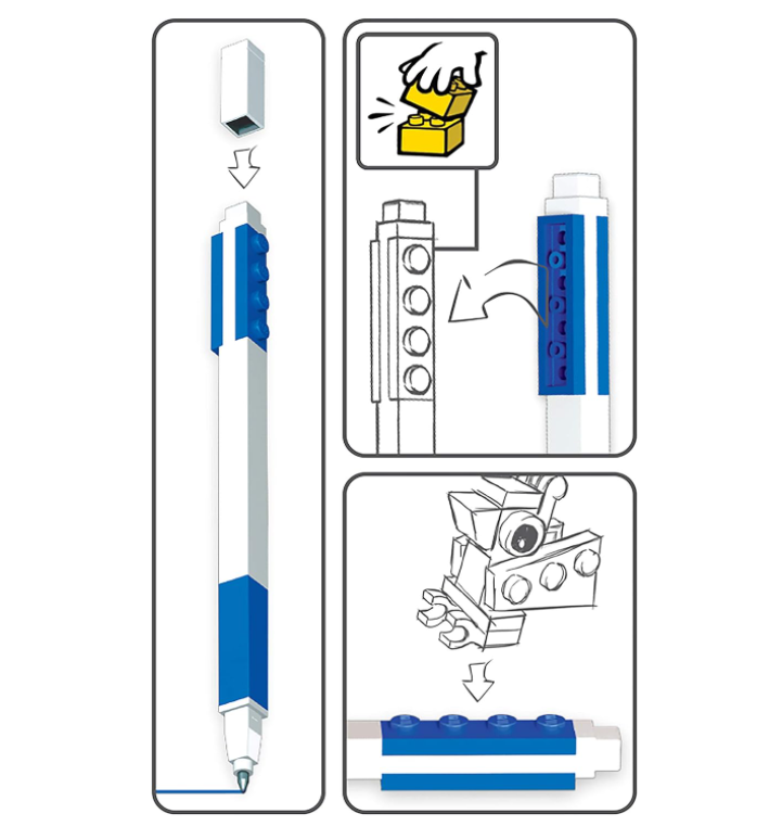 Penna Gel Blu Lego + Minifigure