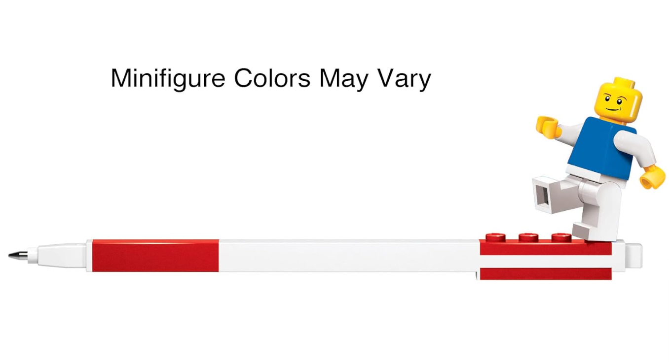 Penna Gel Rosso Lego + Minifigure