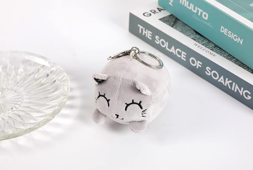 Portachiavi Peluche GATTO GRIGIO