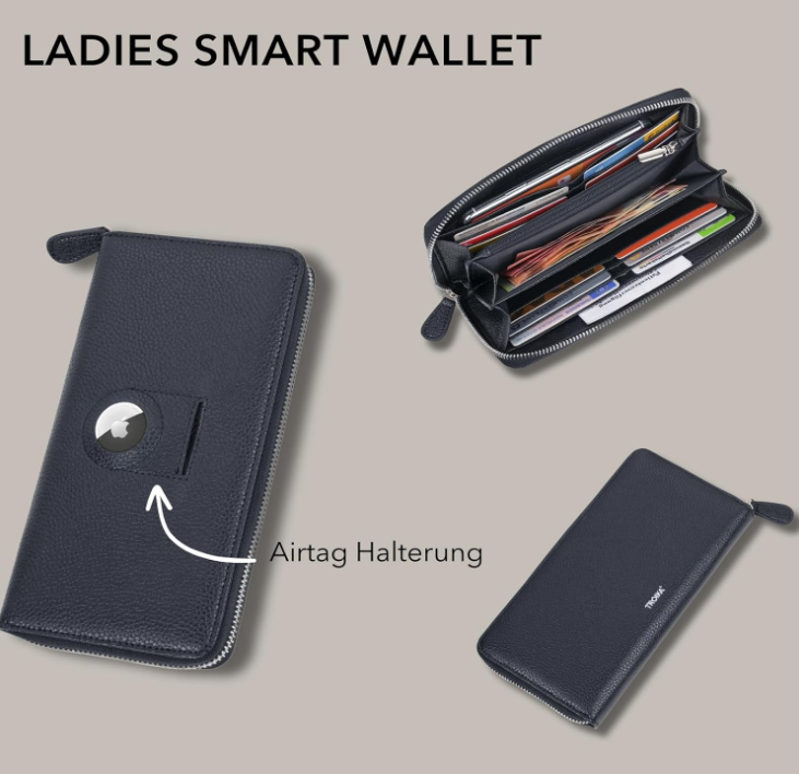 Portafoglio da donna 18 tasche + 6 scomparti Nero