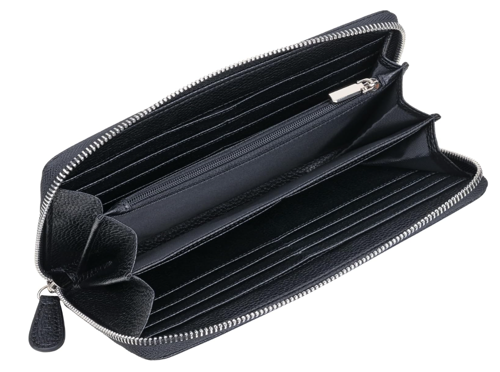 Portafoglio da donna 18 tasche + 6 scomparti Nero