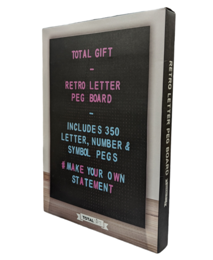 Lavagna Retro a pioli con lettere numeri e simboli