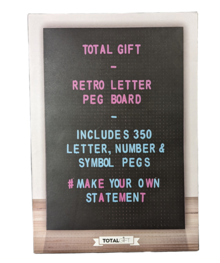 Lavagna Retro a pioli con lettere numeri e simboli