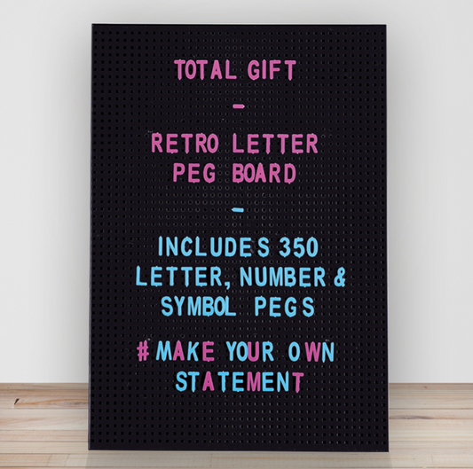 Lavagna Retro a pioli con lettere numeri e simboli