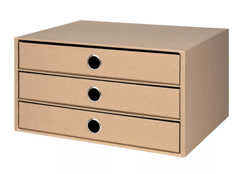 Scatola a 3 cassetti SOHO A4 Kraft Avana