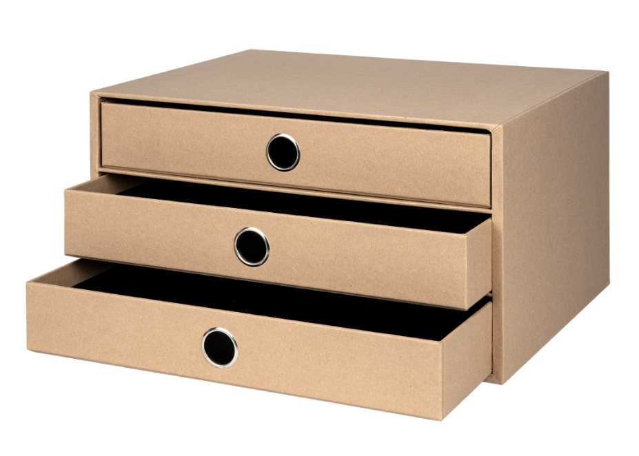 Scatola a 3 cassetti SOHO A4 Kraft Avana