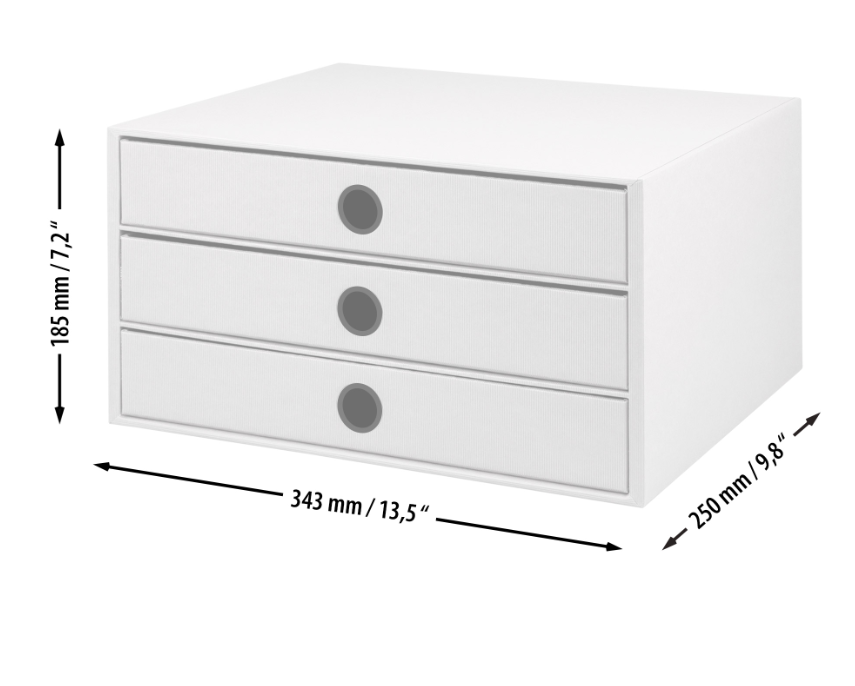 Scatola a 3 cassetti SOHO A4 Menta/Mint