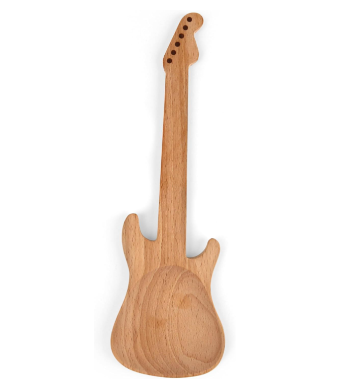 Set 2 Cucchiai in Legno Chitarra Rock