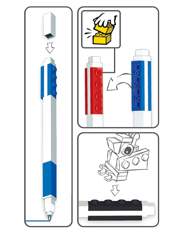 Set 3 Penne a Sfera Gel rosso, blu, nero