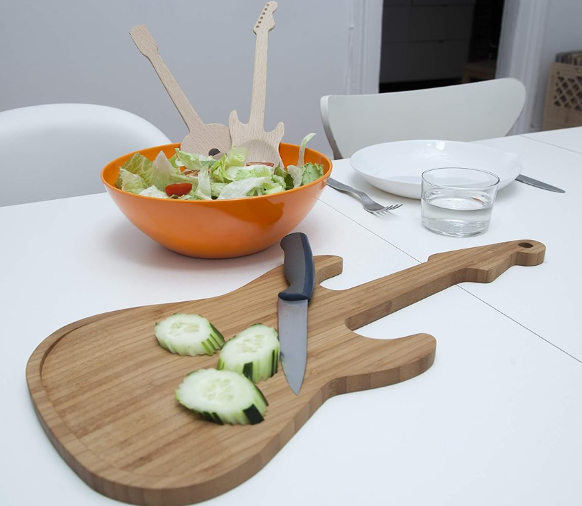 Tagliere in Bamboo a forma di Chitarra