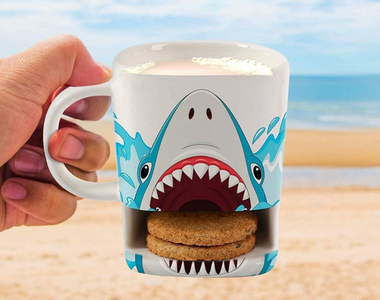 Tazza in ceramica Porta biscotti 250ml SHARK