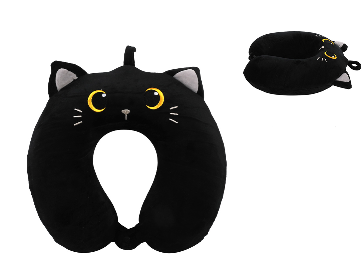Cuscino da Viaggio a forma di gatto BLACK CAT
