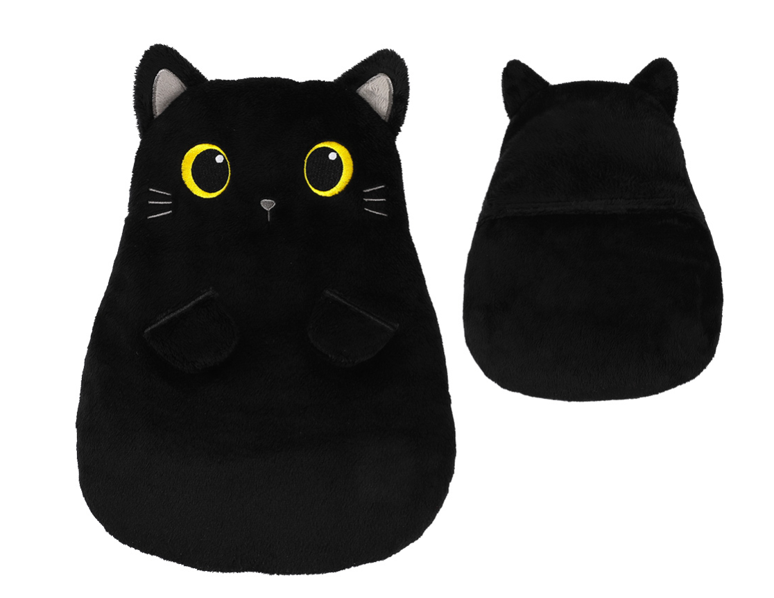 Cuscino scaldotto con semi di miglio - GATTO NERO