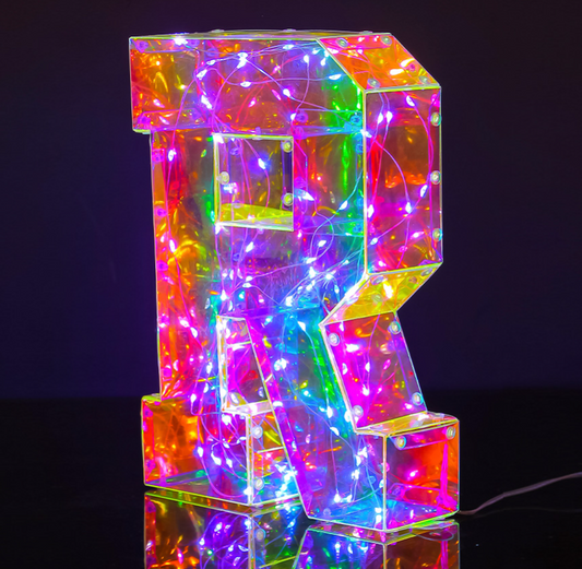 Lampada a LED USB Multicolore - Lettera "R"
