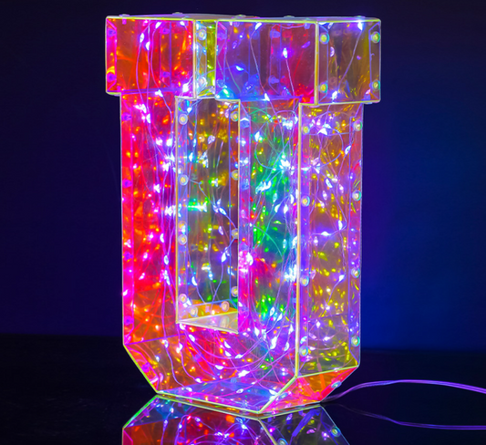 Lampada a LED USB Multicolore - Lettera "U"