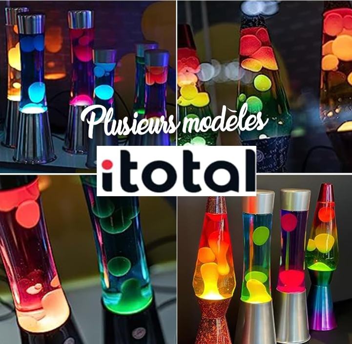 Lampada Lava 36 cm LETS PLAY liquido giallo e cera rossa